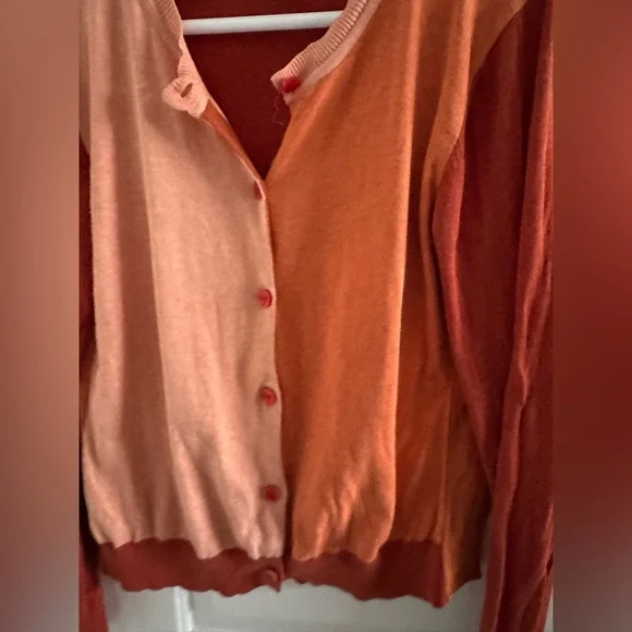 ORVIS Colorblock Cardigan Sweater - Picture 5 of 6